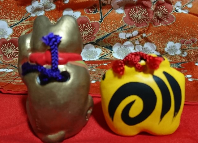 招き猫128の2【秋田】中山人形 - 郷土玩具/招き猫十八番