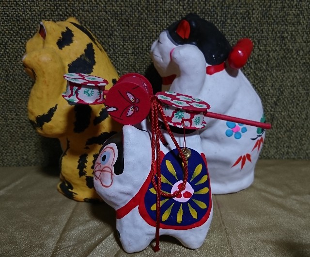 招き猫57の3【東京】江戸張子/いせ辰 - 郷土玩具/招き猫十八番