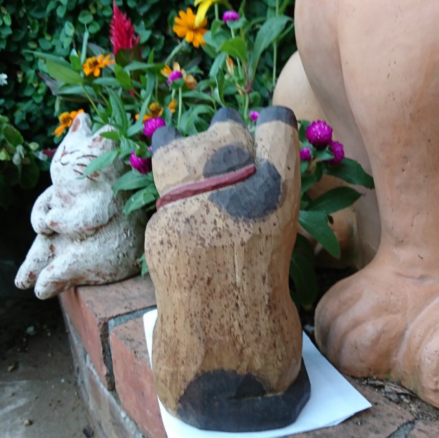 招き猫151【兵庫】但馬木彫 - 郷土玩具/招き猫十八番