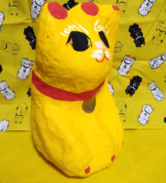 招き猫70の7【千葉】佐原張子 - 郷土玩具/招き猫十八番