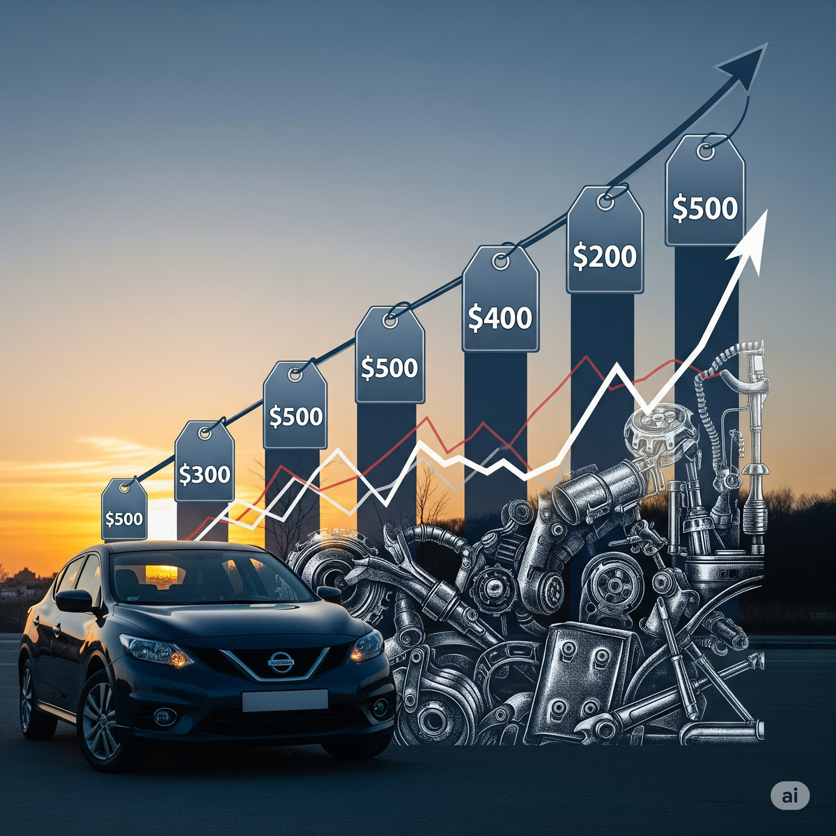 驚愕の値上げ詳細！日産の部品が10倍に高騰した理由 - きになる～