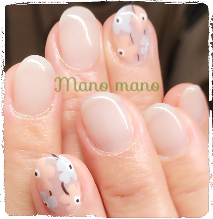 マリメッコ風ネイル Mano Mano ジェルネイル エステ