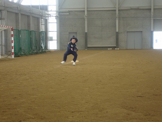 2013年1月27日：富山県総合運動公園屋内グラウンドにて練習