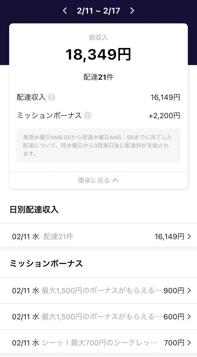 時給3000円を超えたロケットナウ配達デリバリーのエビデンス