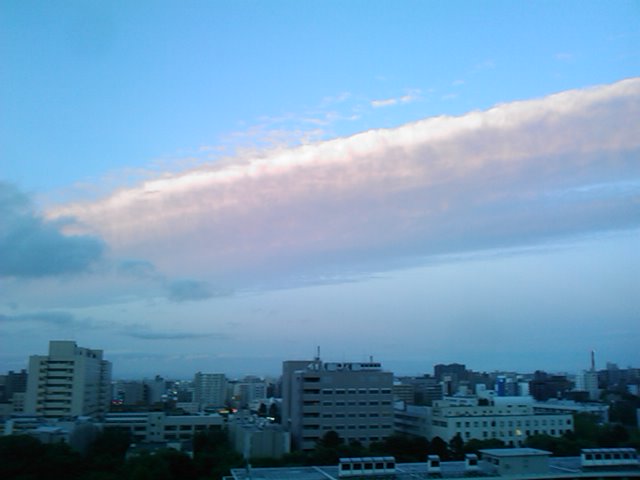 札幌の夕焼け空