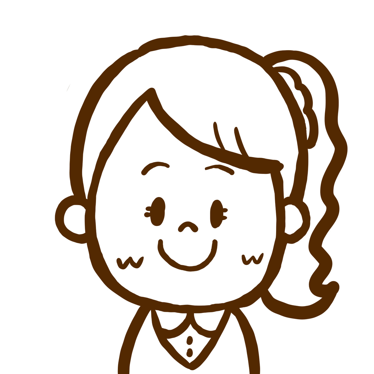 女性 若いお姉さん アイコン１２ 商用利用無料おたよりフリーイラスト素材集 こどものせかい
