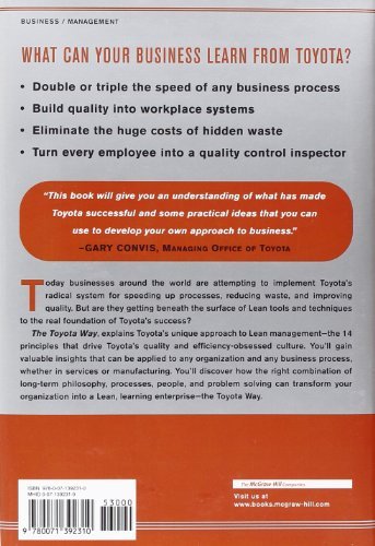 The Toyota Way: 14 Management Principles from the Worlds