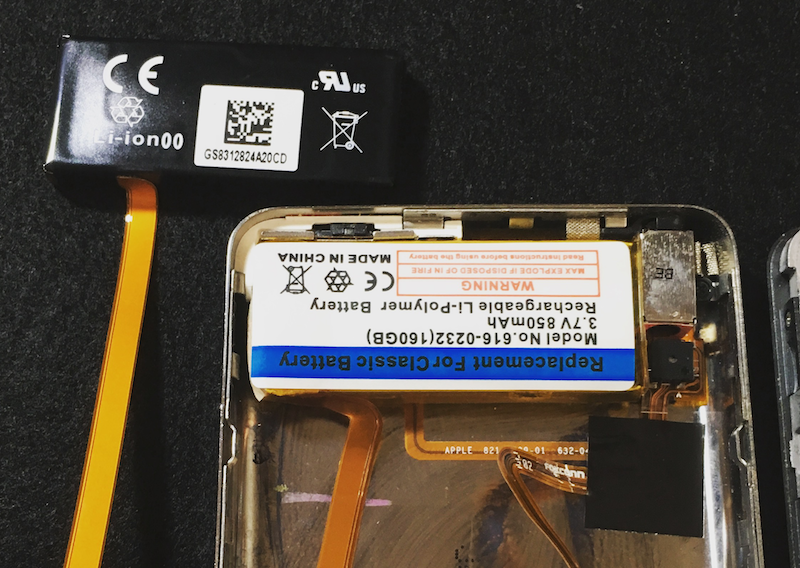 第6世代 iPod Classic のバッテリー交換したった件 - わたねこ