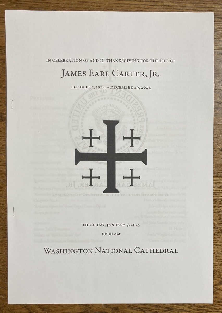 カーター元アメリカ大統領国葬」に思う』 - マッテアとマルコの家