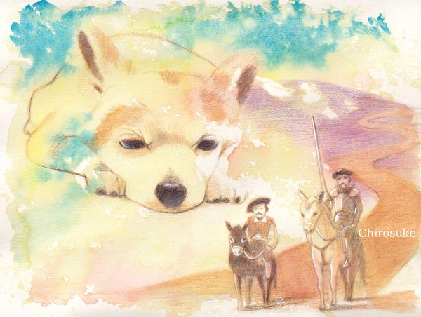 水彩色鉛筆画 カレーの日&子犬マン - ちろとまろんの水彩画 水彩色鉛筆画 カレーの日&子犬マン - ちろとまろんの水彩画