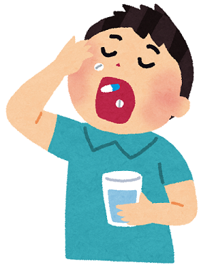 薬を飲む