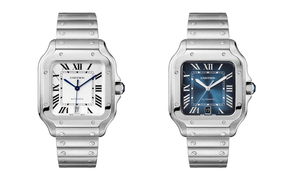 Cartier Santos White dial and Blue dial