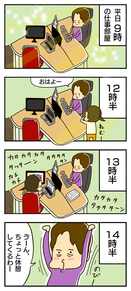 夫婦で 意識低い系妻との働き方 フリーランス 夫婦エッセイ漫画 おでこがまぶしい