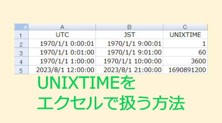 多分すごく分かり易い！UNIXTIMEをエクセルで扱う方法 - Maru Note