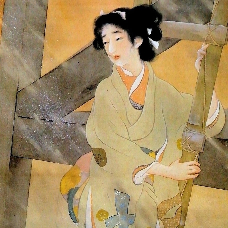 模写/池田輝方/美人画/布袋屋掛軸HG-597 模写/池田輝方/美人画/布袋屋掛軸HG-597 - メルカリ