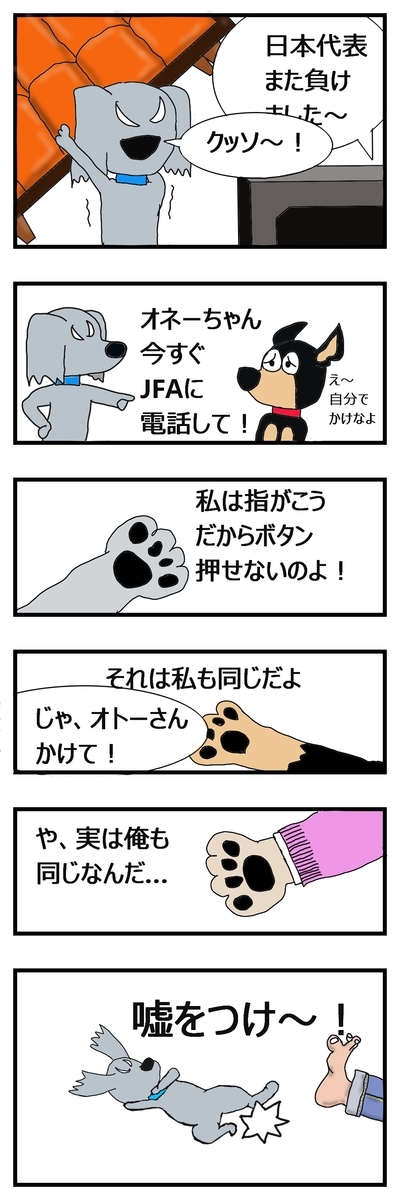 犬のフーリガン、電突する。