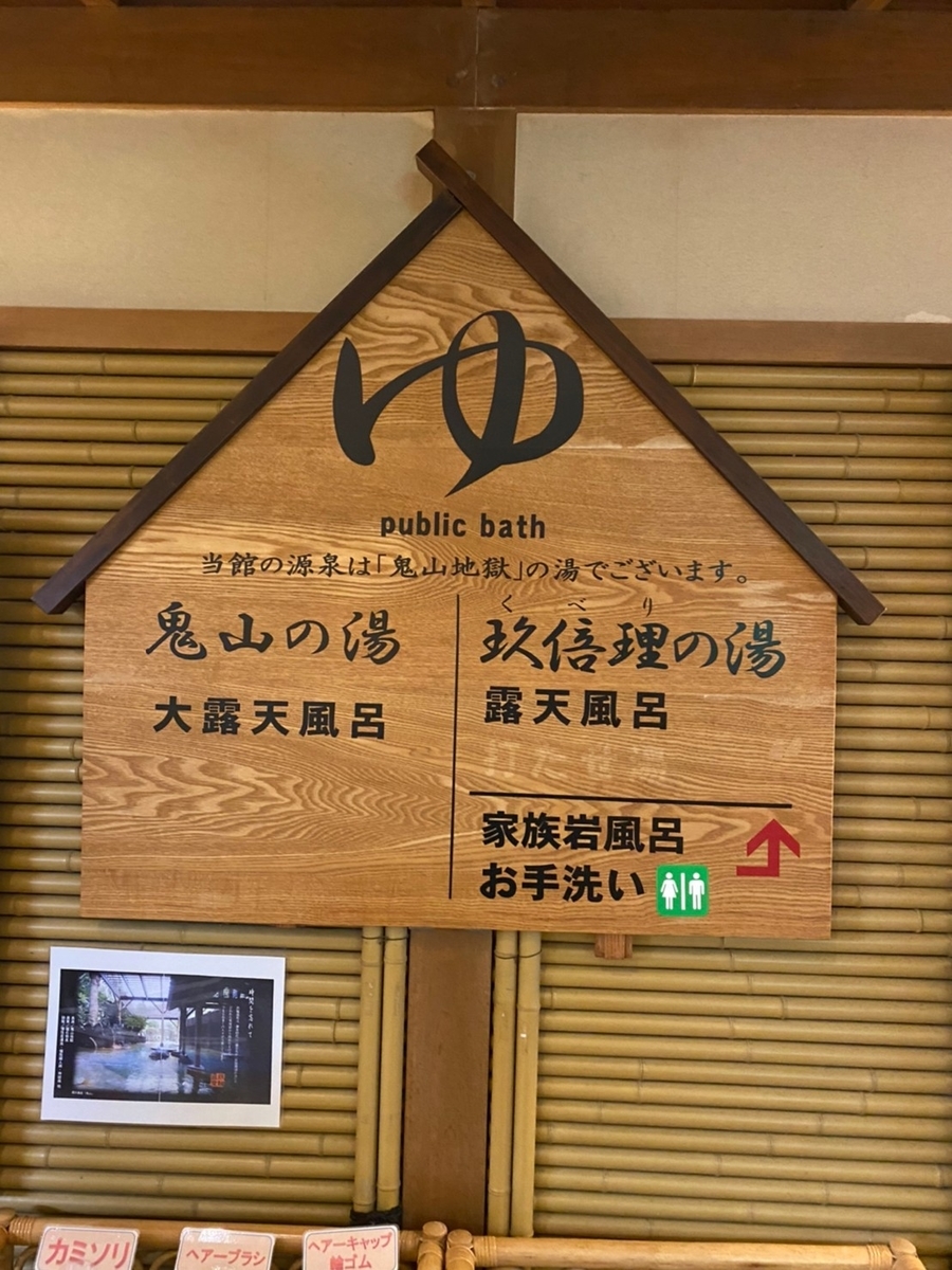 温泉の案内看板