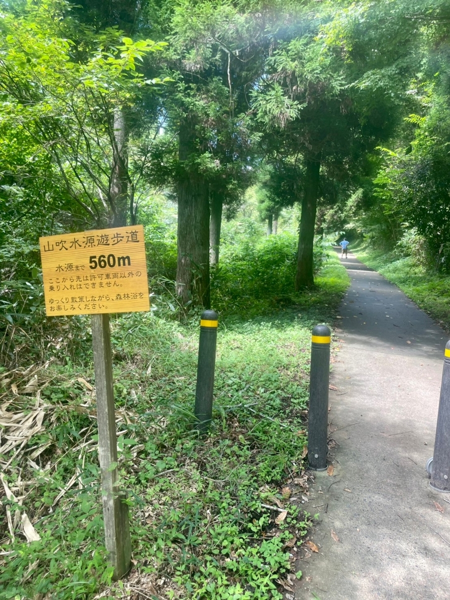 山吹水源遊歩道の入口