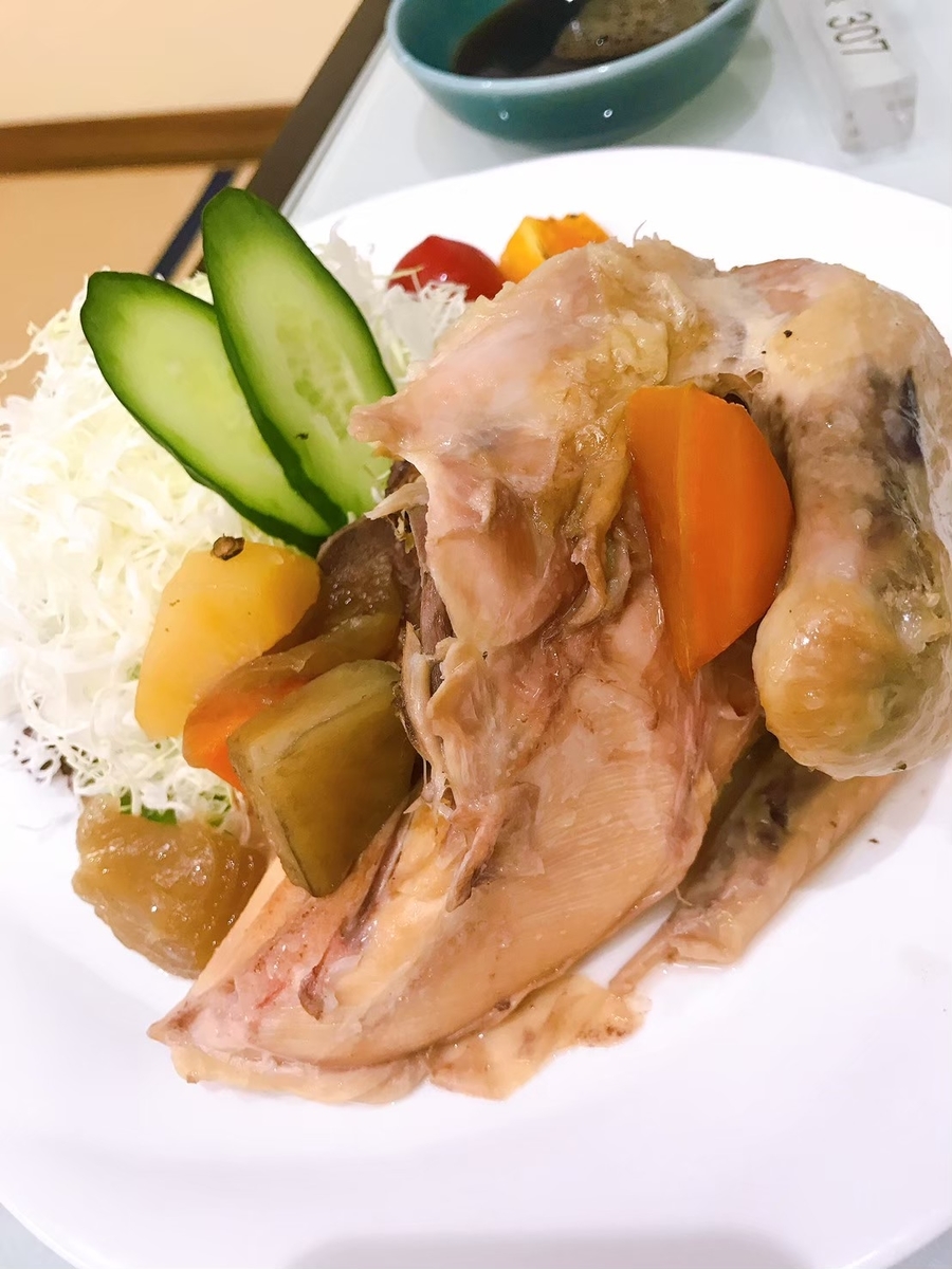 蒸し鶏アップ
