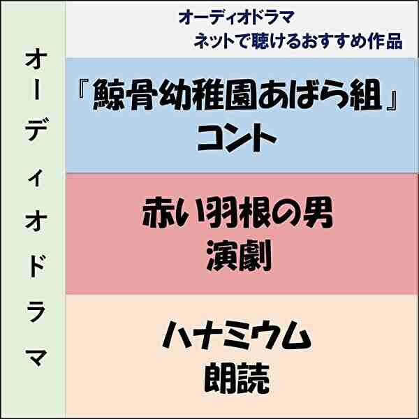 サムネイル,無料で聴けるオーディオドラマ,鯨骨幼稚園あばら組,もなちゃ箱企画,ハナミウム