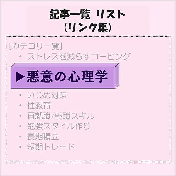 サムネイル,カテゴリ別記事一覧,悪意の心理学