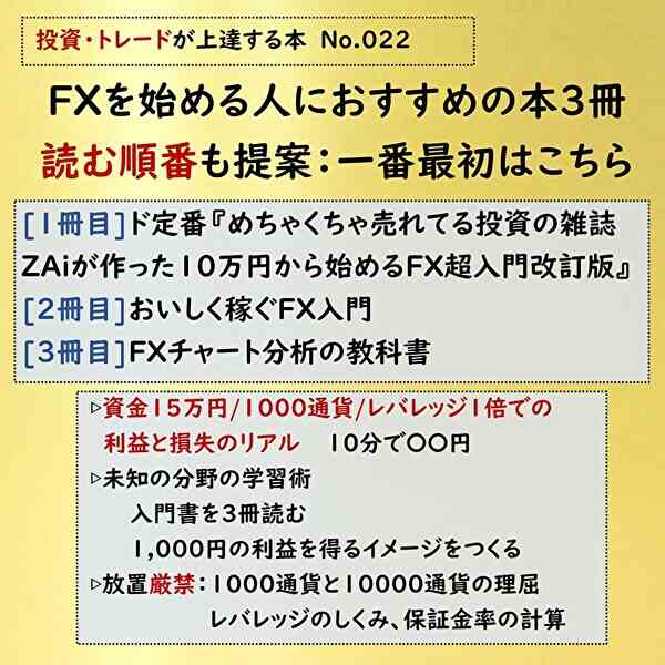 サムネイル,投資本,021,初心者におすすめのFX本3冊