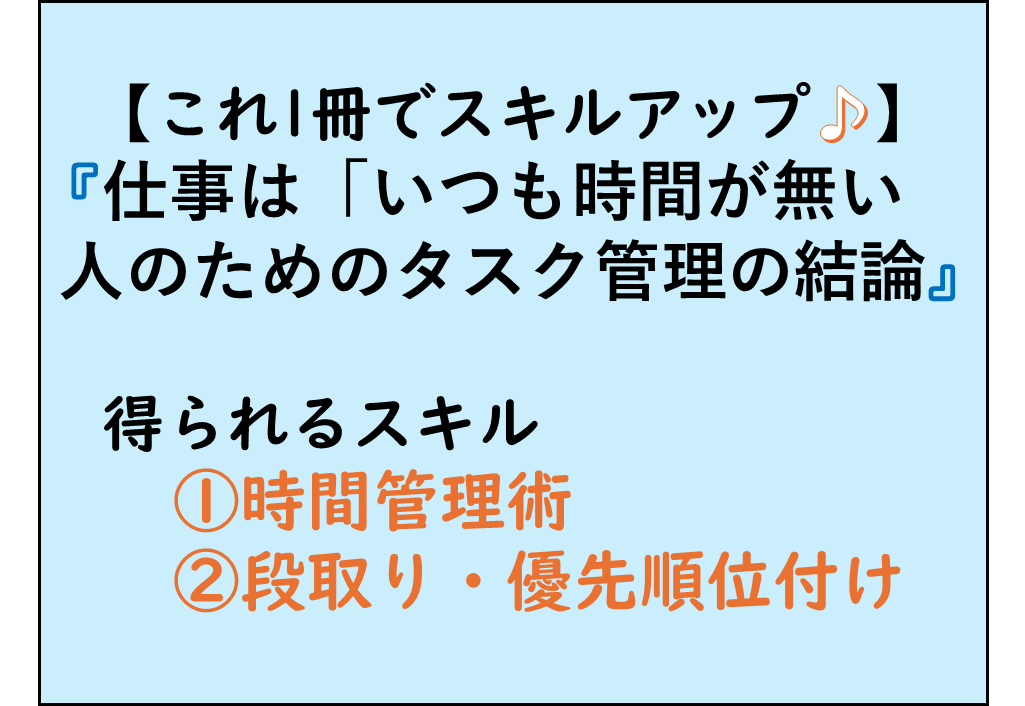 仕事ができる人,ビジネススキルアップ,段取り・優先順位付け,時間管理術,段取り・優先順位付け