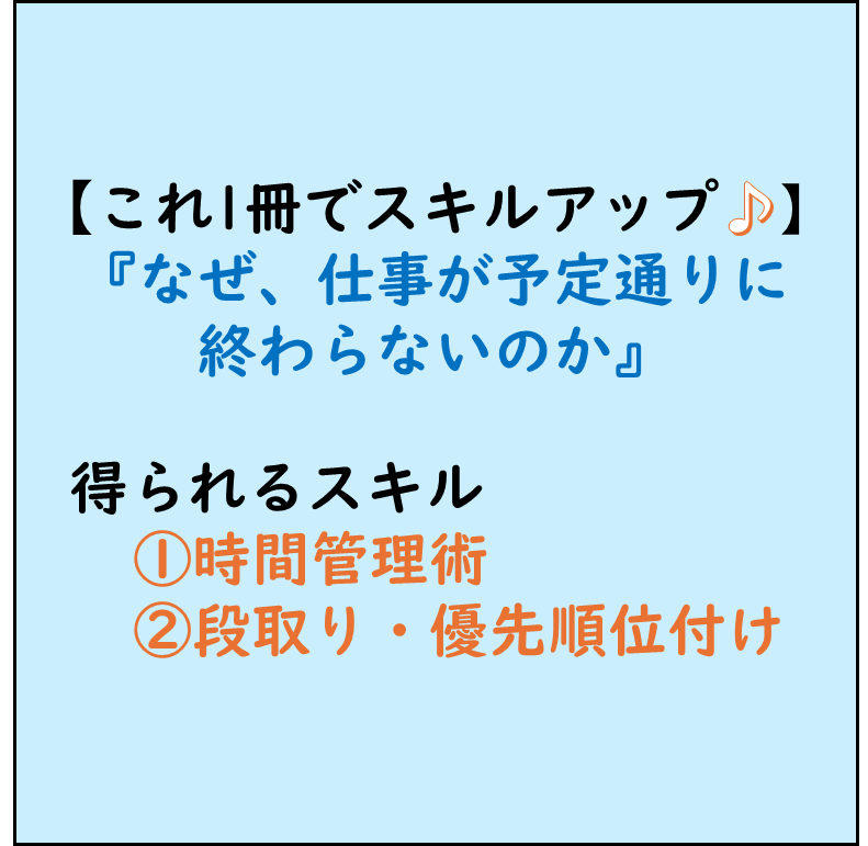 仕事ができる人,ビジネススキルアップ,本でビジネススキルアップ!時間管理術,段取り・優先順位付け