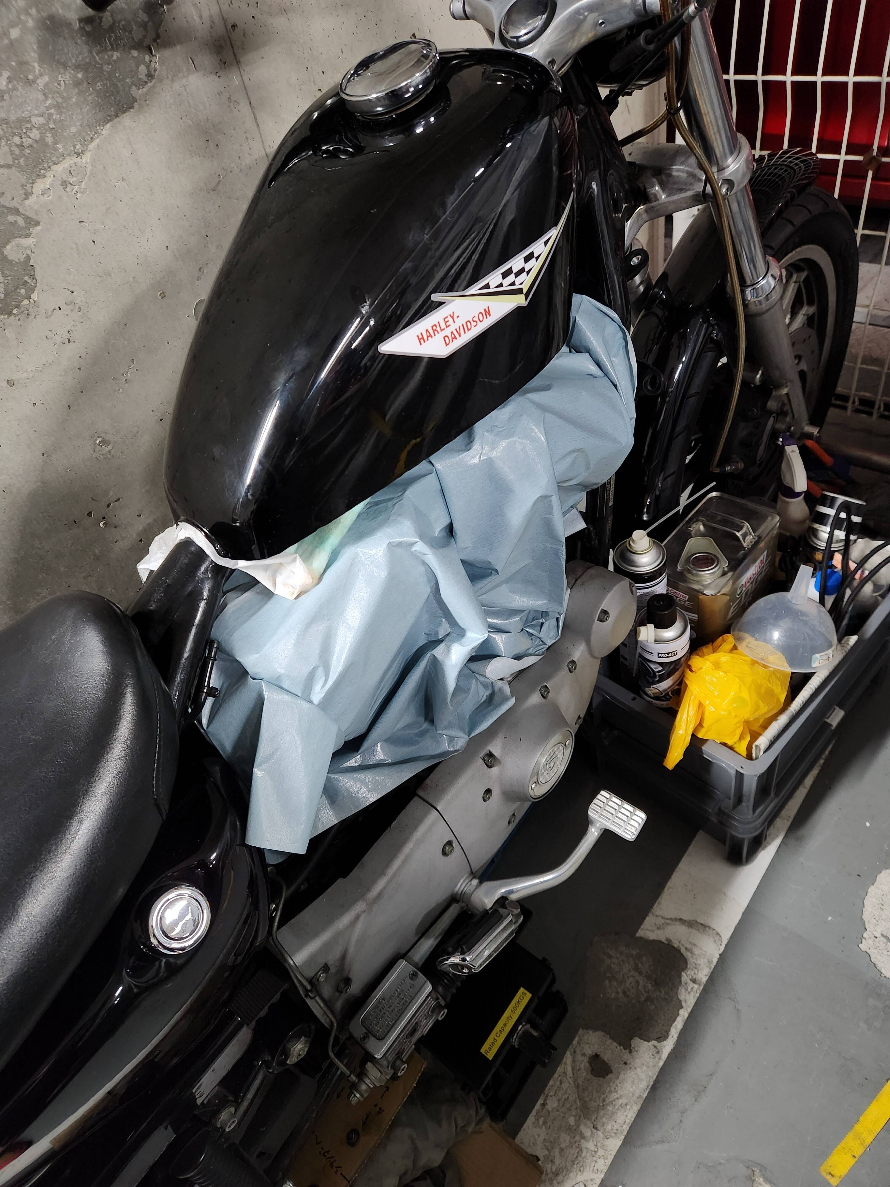 XL1200S 腰上オーバーホール ①分解 - スポーツスター '03 XL1200S