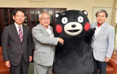 くまモン が熊本地震救援金のお礼で毎日新聞を訪問 Masami71の日記