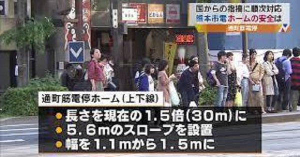 熊本市電の電停ホームを拡張へ Masami71の日記
