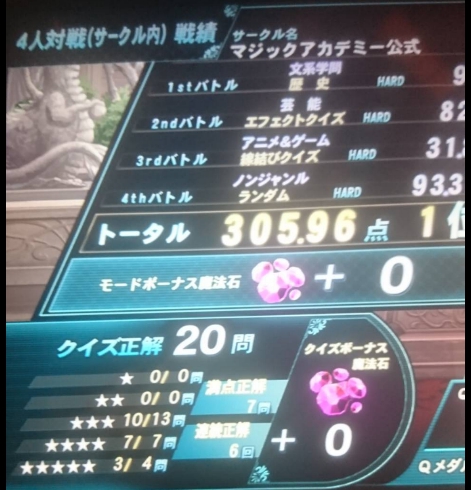 クイズマジックアカデミーを極めるブログ