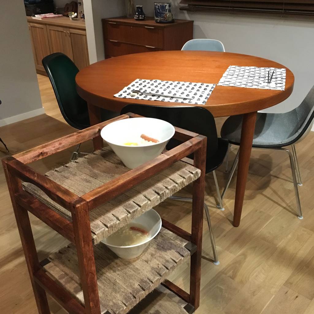 イケアのワゴンを北欧家具にリメイク！麻紐をペーパーコード風に