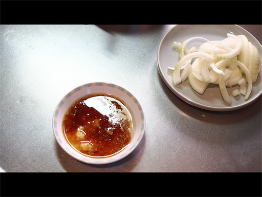 しょうが焼きのタレを作る