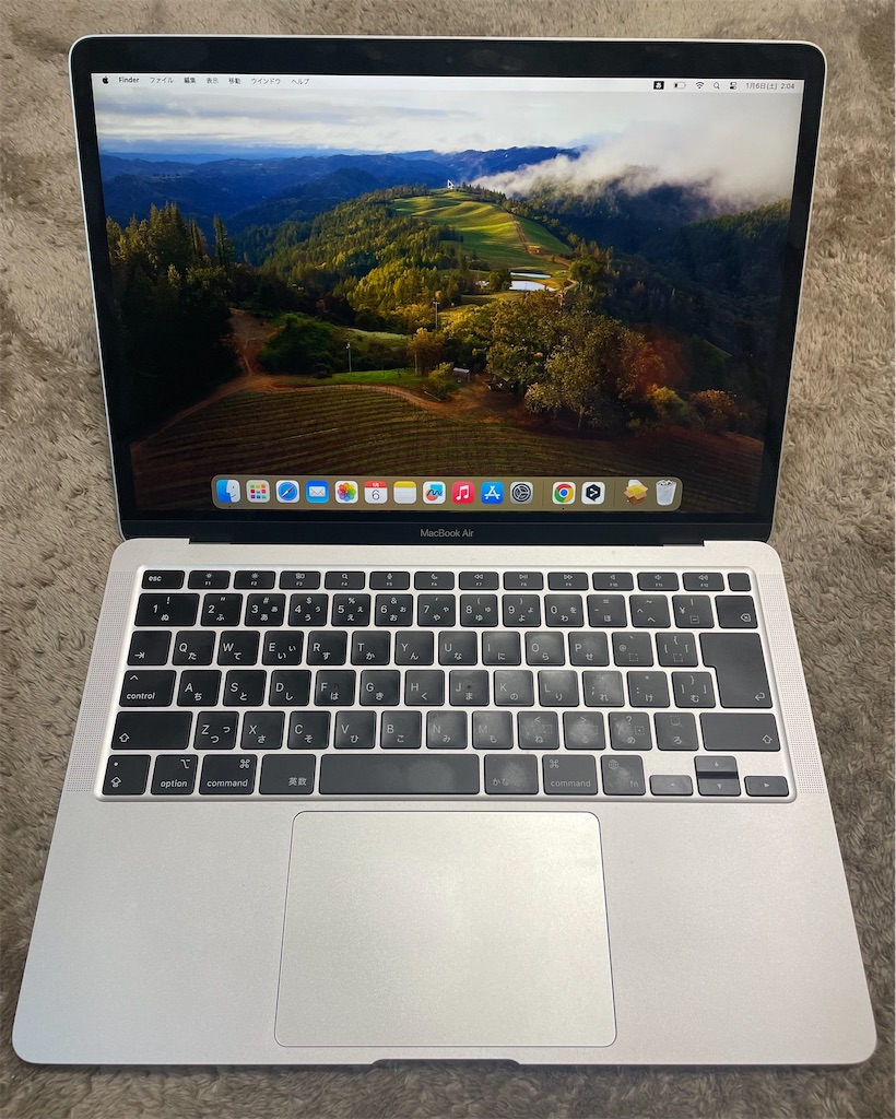 バッテリー劣化ほぼ無し MacBook Air (M1, 2020) 8gb