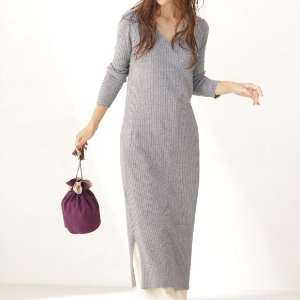 今夜くらべてみました 宇野実彩子の衣装 グレーのニットワンピース Fashion Express 今夜くらべてみました 宇野実彩子の衣装 グレーのニットワンピース Fashion Express
