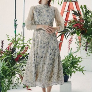 花柄シアーワンピース