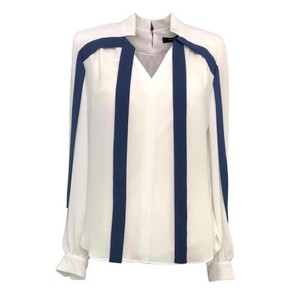 バイカラーブラウス