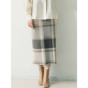 チェックニットスカート