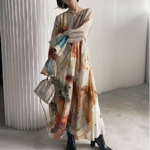 アート柄ワンピース アート柄ワンピース