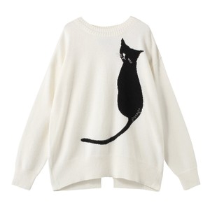 猫デザインニット