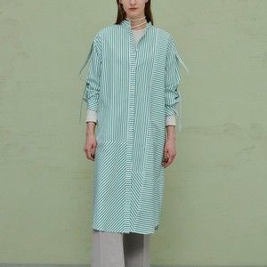 ストライプ柄シャツドレス