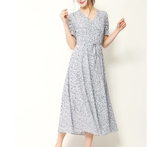 花柄カシュクールワンピース