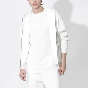 レザーコンビパーカー