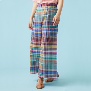 チェック柄ワイドパンツ