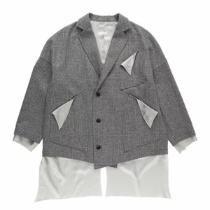 グレンチェック柄ショートコート