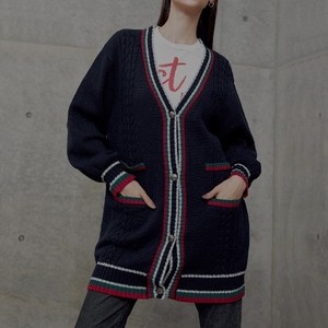 配色カーディガン 配色カーディガン