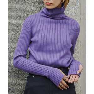 パープルのタートルニット パープルのタートルニット