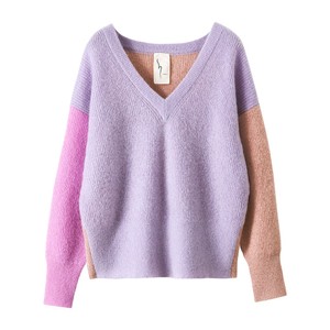 カラーブロックニット