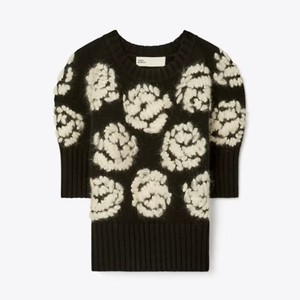 花柄刺繍ニット